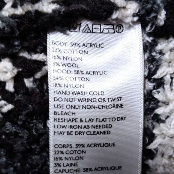 BDG Southwest Fuzzy Long Zip Hood Sweater S - Picture 6 of 10